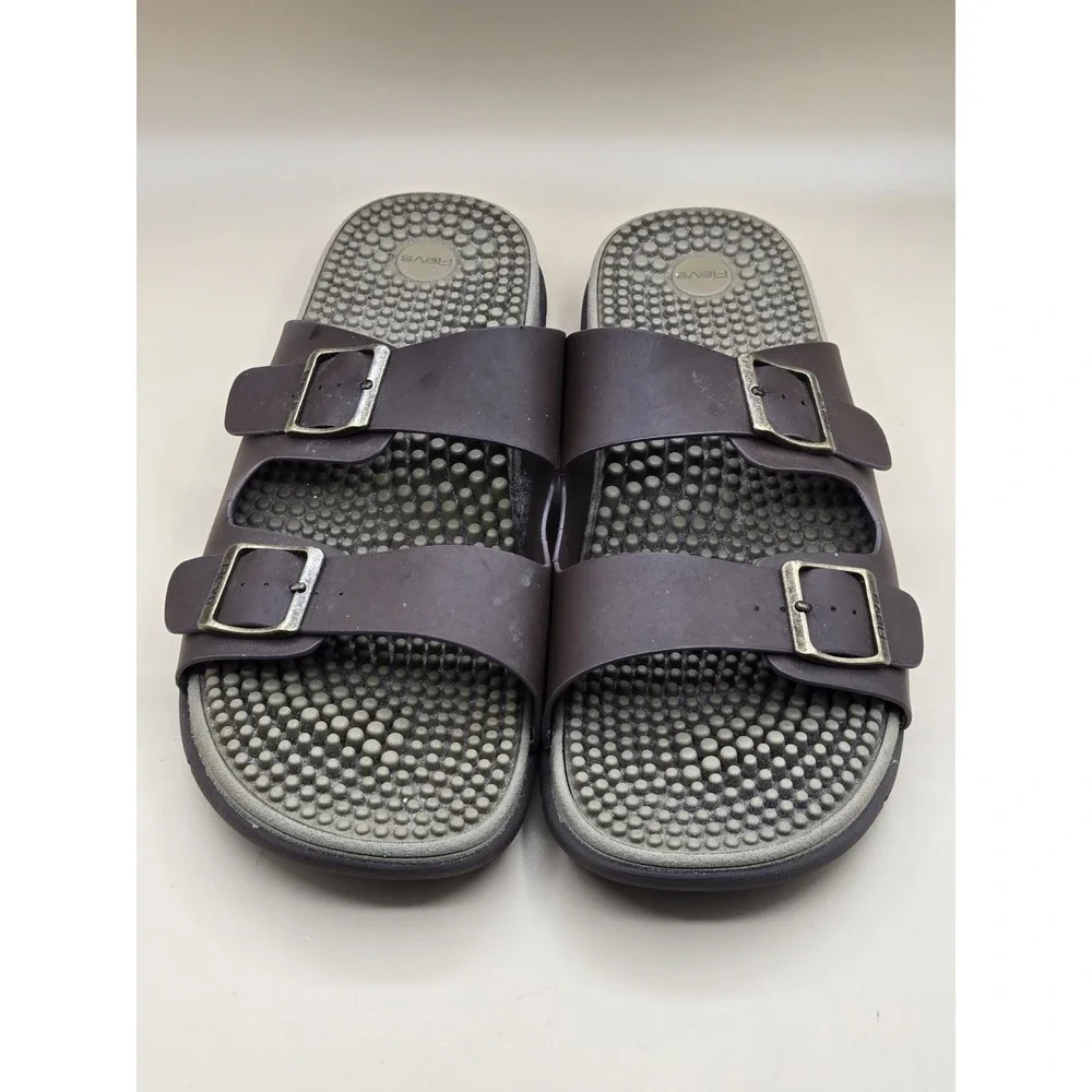 Revs Premium Reflexology Massage Sandals Shock Absorbing Cushion Comfort Size 11